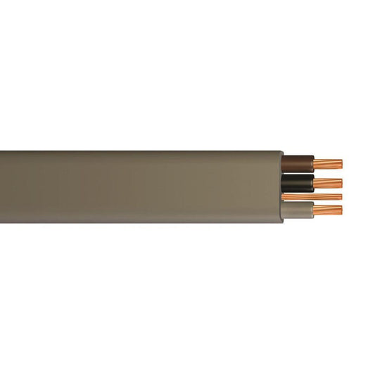 Pitacs 6243YH 1.0mm 3 Core And Earth Grey PVC Cable - 100m Drum