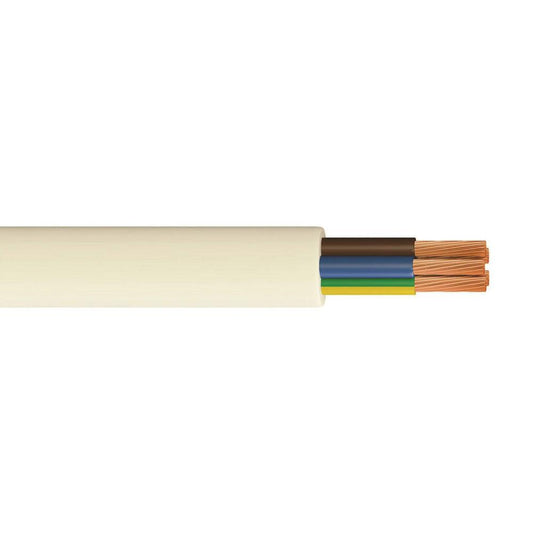 Pitacs 3185Y 0.75mm 5 Core White Flex Cable - 50m Drum