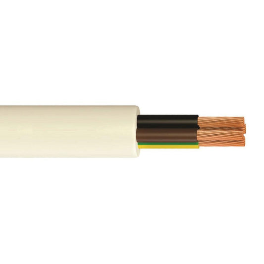 Pitacs 3184Y 1.0mm 4 Core White Flex Cable - 50m Drum