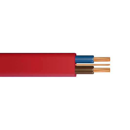 Pitacs 1.5mm 2 Core Softskin Red Fire Cable - 100m Drum