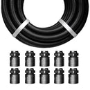 Flex-it 20mm Black Polypropylene Contractor Pack (10m, 10 Fittings, 10 Locknuts)