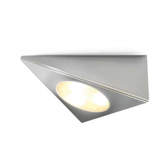 4 Lite 4L1/1210/3 Silver Triangle Warm White LED Cabinet Light