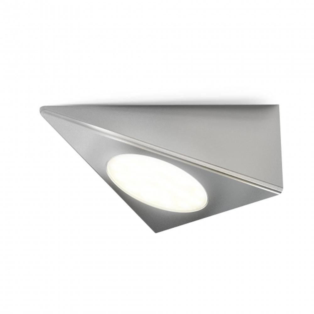 4 Lite 4L1/1210/4 Silver Triangle Cool White LED Cabinet Light