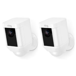 2 x Ring Spotlight Cam Smart Security Camera - White Bundle