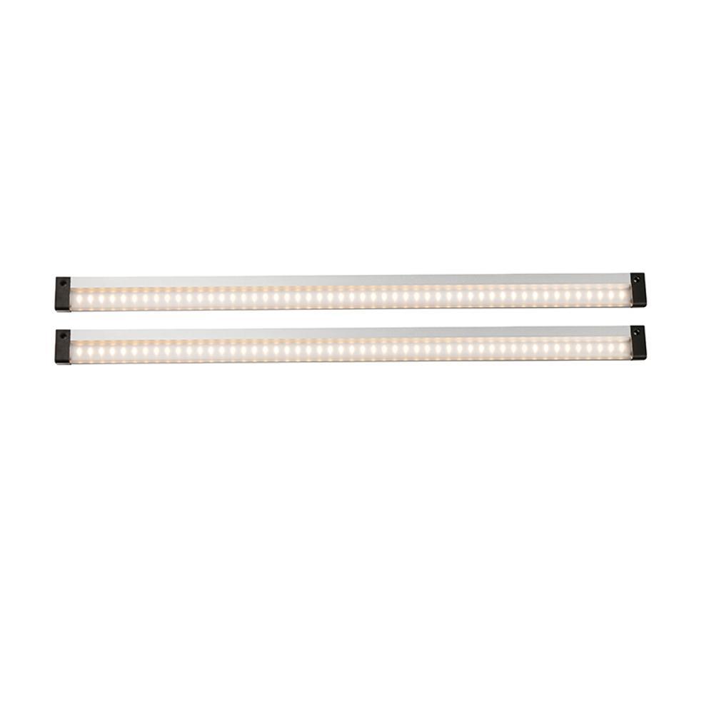 Warm White LED Under Cabinet Light With Sensor - Twin Pack