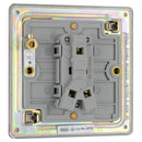 BG FBN12 10AX 1 Gang 2 Way Plate Switch - Screwless Flatplate - Black Nickel