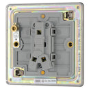 BG FBN12 10AX 1 Gang 2 Way Plate Switch - Screwless Flatplate - Black Nickel