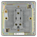 BG FBN12 10AX 1 Gang 2 Way Plate Switch - Screwless Flatplate - Black Nickel