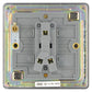 BG FBN12 10AX 1 Gang 2 Way Plate Switch - Screwless Flatplate - Black Nickel