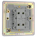 BG FBN13 10AX Plate Switch Intermediate - Screwless Flatplate - Black Nickel