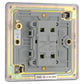 BG FBN13 10AX Plate Switch Intermediate - Screwless Flatplate - Black Nickel
