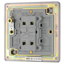 BG FBN13 10AX Plate Switch Intermediate - Screwless Flatplate - Black Nickel