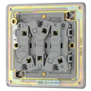 BG FBN15 10AX Plate Switch Fan Isolator 3 Pole - Screwless Flatplate - Black Nickel