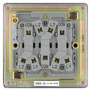 BG FBN43 10AX 3 Gang 2 Way Plate Switch - Screwless Flatplate - Black Nickel