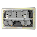 BG FBN22B 13A 2 Gang Double Pole Switched Socket - Screwless Flatplate - Black Nickel