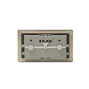 BG FBN24U44B 13A 2 Gang Unswitched Socket + USB (4 Port 42A) - Grey - Screwless Flatplate - Black Nickel