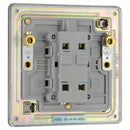 BG FBN31 20A Double Pole Switch with Power Indicator - Screwless Flatplate - Black Nickel