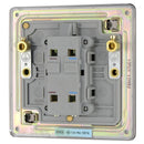 BG FBN31 20A Double Pole Switch with Power Indicator - Screwless Flatplate - Black Nickel