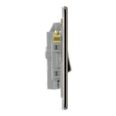 BG FBN31 20A Double Pole Switch with Power Indicator - Screwless Flatplate - Black Nickel