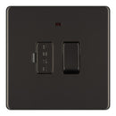 BG FBN52 13A Fused Connection Unit Switched with Power Indicator - Screwless Flatplate - Black Nickel