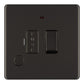 BG FBN53 13A Fused Connection Unit Switched with Power Indicator Flex Outlet - Screwless Flatplate - Black Nickel