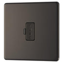 BG FBN54 13A Fused Connection Unit Unswitched - Screwless Flatplate - Black Nickel