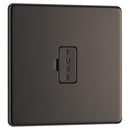 BG FBN54 13A Fused Connection Unit Unswitched - Screwless Flatplate - Black Nickel