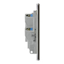 BG FBN54 13A Fused Connection Unit Unswitched - Screwless Flatplate - Black Nickel