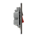 BG FBN70B 45A Cooker Connection Unit Switched Socket with Power Indicator Grey Surround - Screwless Flatplate - Black Nickel