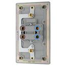 BG FBN72 45A Double Pole Switch with Indicator Double Plate - Screwless Flatplate - Black Nickel