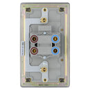 BG FBN72 45A Double Pole Switch with Indicator Double Plate - Screwless Flatplate - Black Nickel