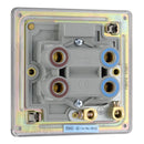 BG FBN74 45A Double Pole Switch with Indicator Single Plate - Screwless Flatplate - Black Nickel