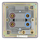 BG FBN74 45A Double Pole Switch with Indicator Single Plate - Screwless Flatplate - Black Nickel