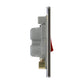 BG FBN74 45A Double Pole Switch with Indicator Single Plate - Screwless Flatplate - Black Nickel