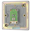 BG FBN60 1 Gang Coaxial Socket - Screwless Flatplate - Black Nickel