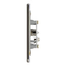 BG FBN60 1 Gang Coaxial Socket - Screwless Flatplate - Black Nickel
