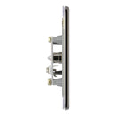 BG FBN60 1 Gang Coaxial Socket - Screwless Flatplate - Black Nickel