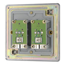 BG FBN61 2 Gang Coaxial Socket - Screwless Flatplate - Black Nickel