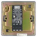 BG FBN81P 400W 1 Gang 2 Way Dimmer - Screwless Flatplate - Black Nickel
