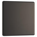 BG FBN94 1 Gang Blank Plate - Screwless Flatplate - Black Nickel