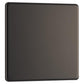 BG FBN94 1 Gang Blank Plate - Screwless Flatplate - Black Nickel