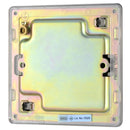 BG FBN94 1 Gang Blank Plate - Screwless Flatplate - Black Nickel