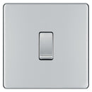 BG FPC12 10AX 1 Gang 2 Way Plate Switch - Screwless Flatplate - Polished Chrome