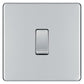 BG FPC12 10AX 1 Gang 2 Way Plate Switch - Screwless Flatplate - Polished Chrome