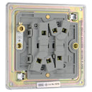 BG FPC42 10AX 2 Gang 2 Way Plate Switch - Screwless Flatplate - Polished Chrome