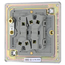 BG FPC42 10AX 2 Gang 2 Way Plate Switch - Screwless Flatplate - Polished Chrome