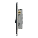 BG FPC42 10AX 2 Gang 2 Way Plate Switch - Screwless Flatplate - Polished Chrome