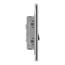 BG FPC42 10AX 2 Gang 2 Way Plate Switch - Screwless Flatplate - Polished Chrome