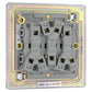 BG FPC43 10AX 3 Gang 2 Way Plate Switch - Screwless Flatplate - Polished Chrome