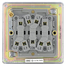 BG FPC43 10AX 3 Gang 2 Way Plate Switch - Screwless Flatplate - Polished Chrome